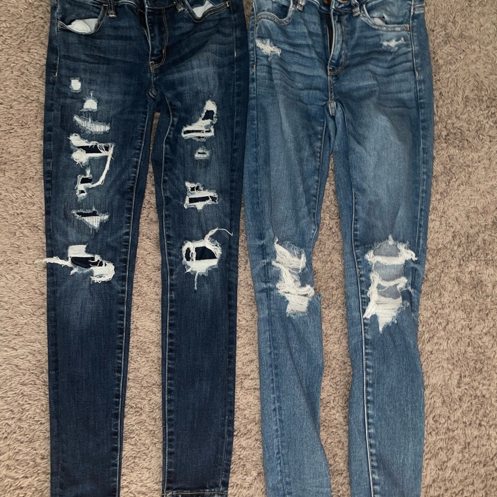 American Eagle Blue Skinny Jeans